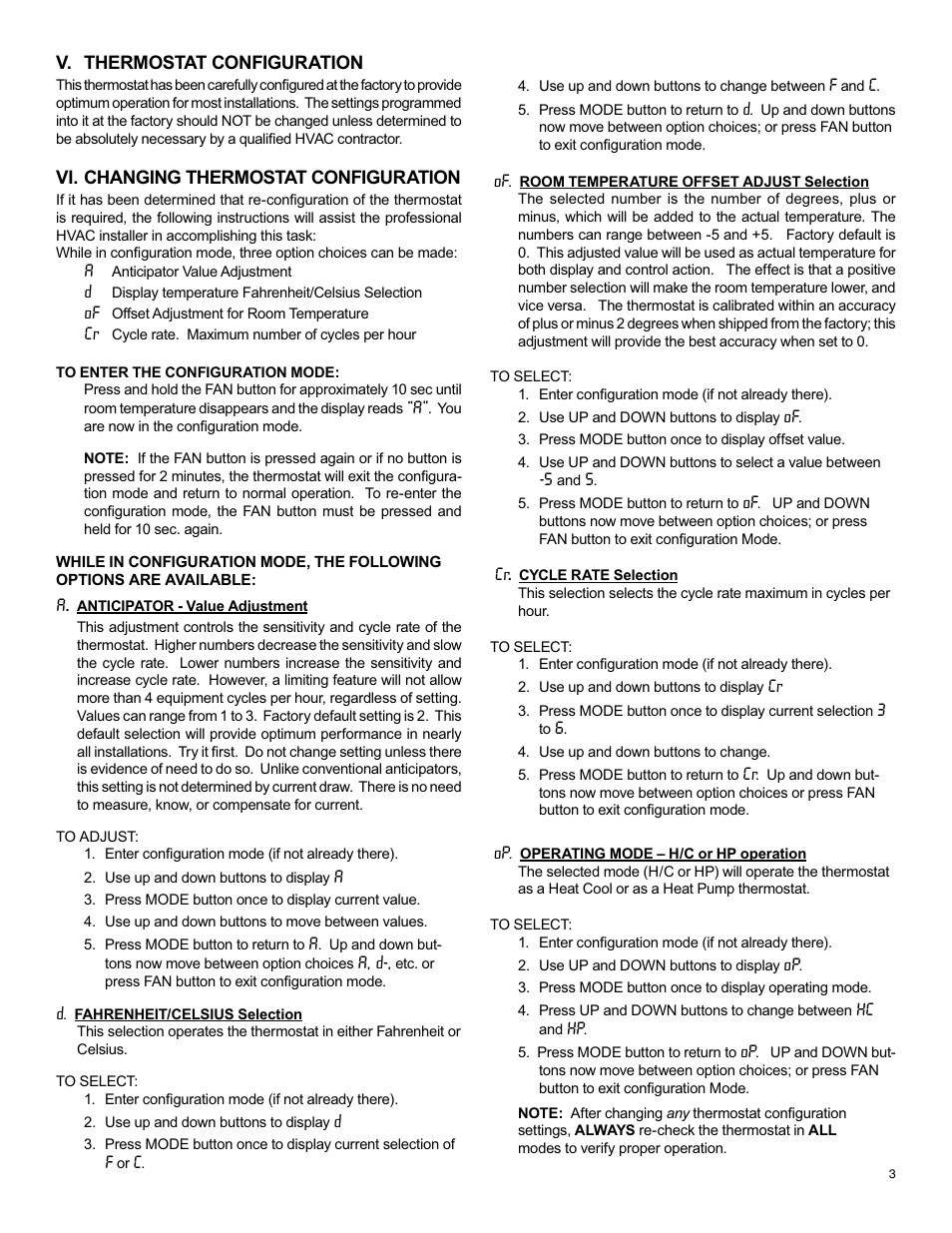 Friedrich RT2 User Manual | Page 3 / 4