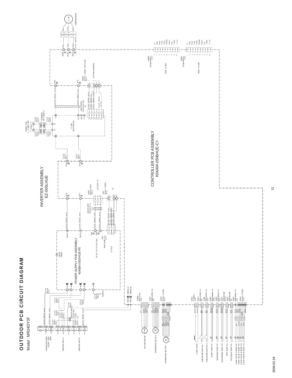 Outdoor pcb circuit diagram | Friedrich MW09Y3FM User Manual | Page 13 / 27