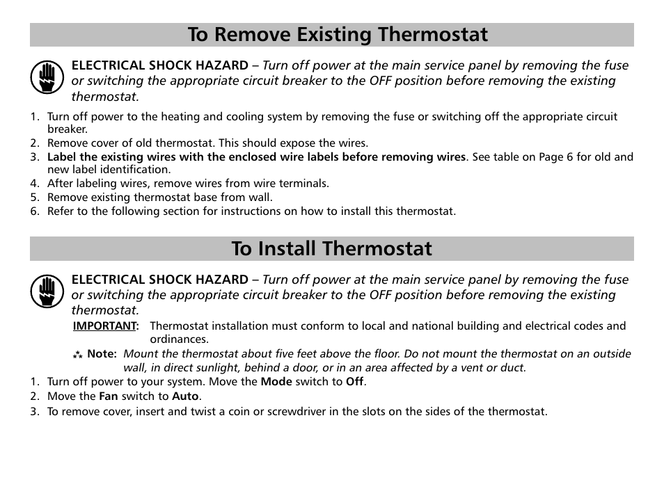 Friedrich RT4 User Manual | Page 6 / 13