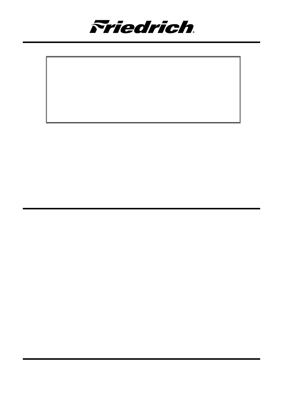 Friedrich CP12 User Manual | Page 3 / 58