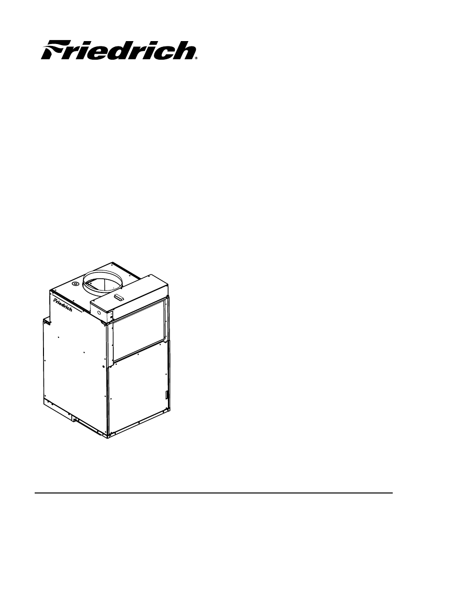 Friedrich 000 BTU/H User Manual | 8 pages