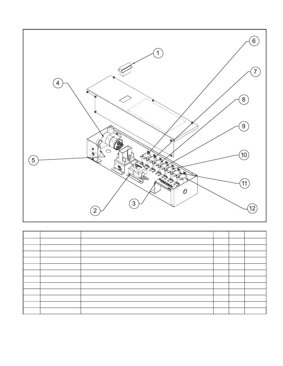 Control box assembly | Friedrich 000 BTU/H User Manual | Page 3 / 8