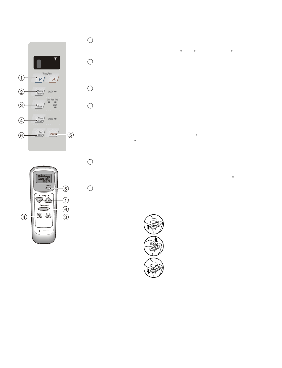 3 locations of controls | Friedrich CP05N10A User Manual | Page 4 / 22