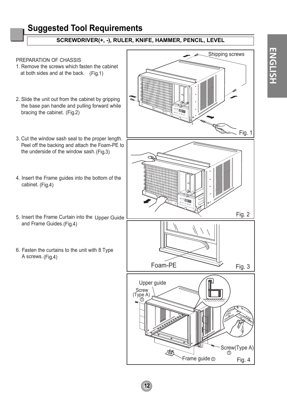 Hs il g ne, Suggested tool requirements | Friedrich CP10 User Manual | Page 13 / 61