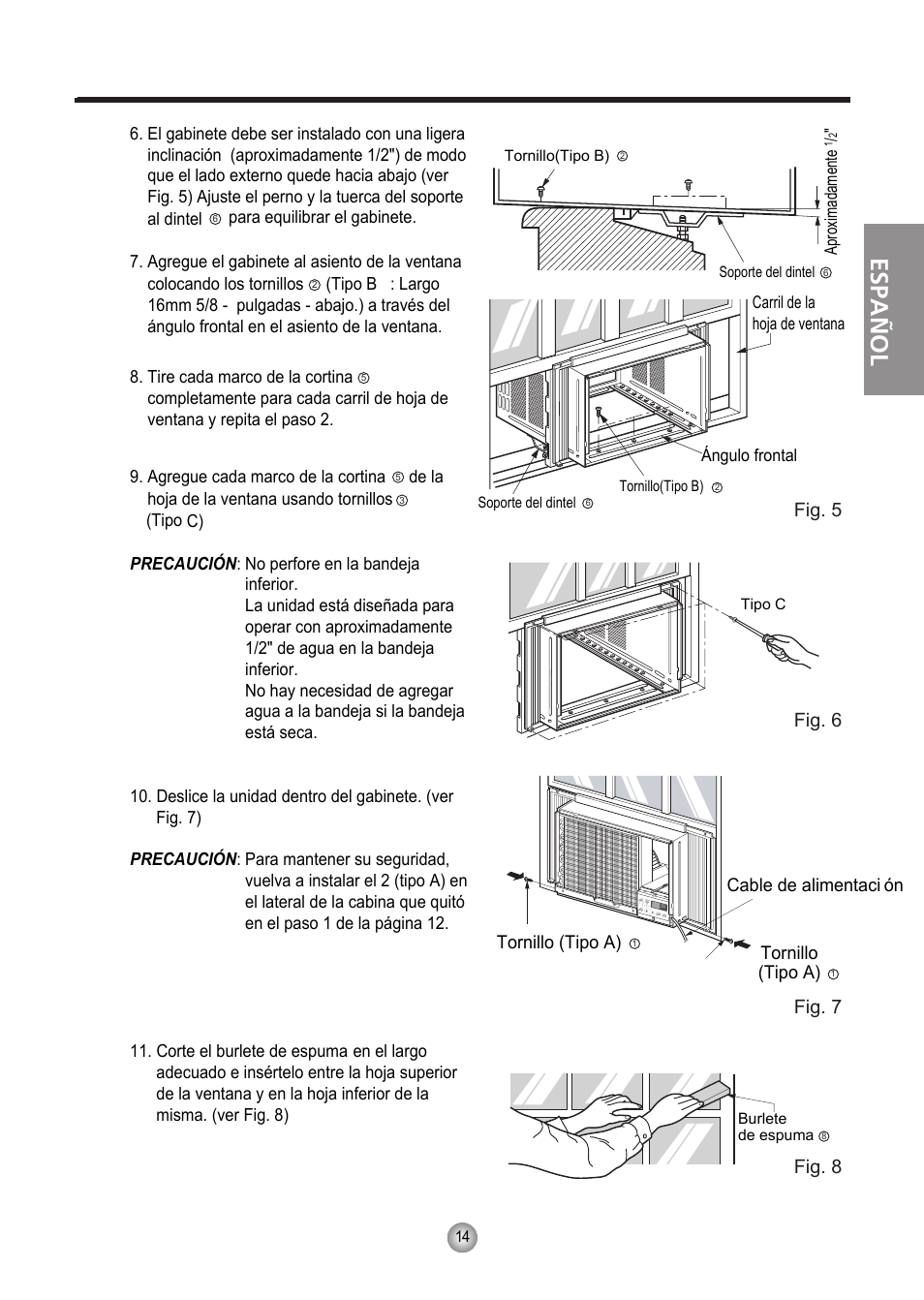 Español | Friedrich CP10 User Manual | Page 55 / 61