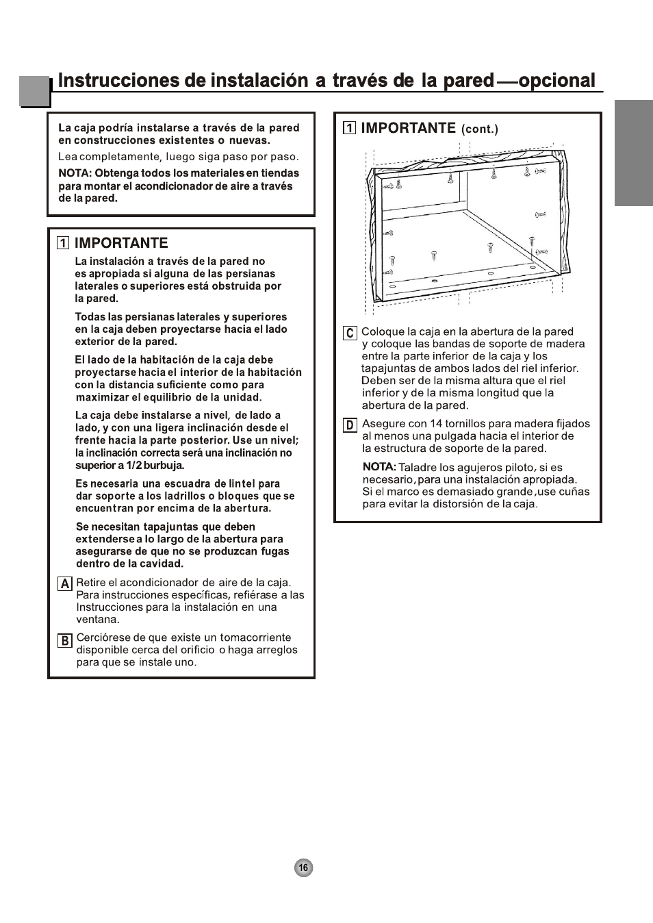 Español | Friedrich CP10 User Manual | Page 57 / 61