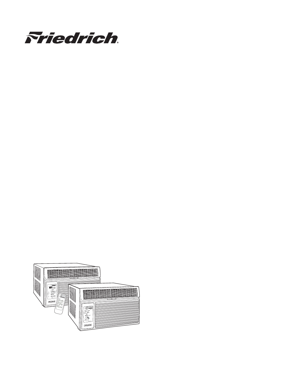 Friedrich 2007 User Manual | 36 pages