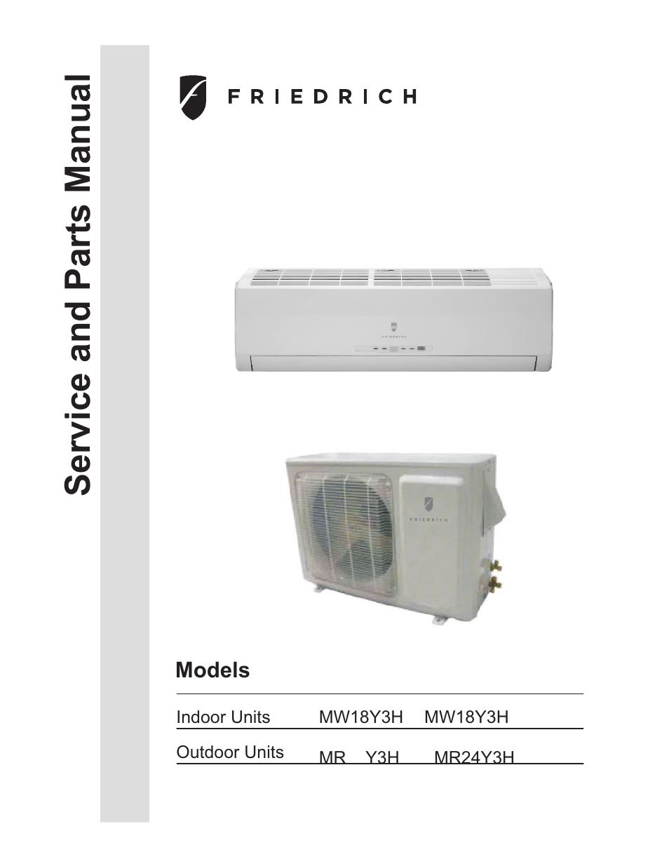 Friedrich MR18Y3H User Manual | 29 pages