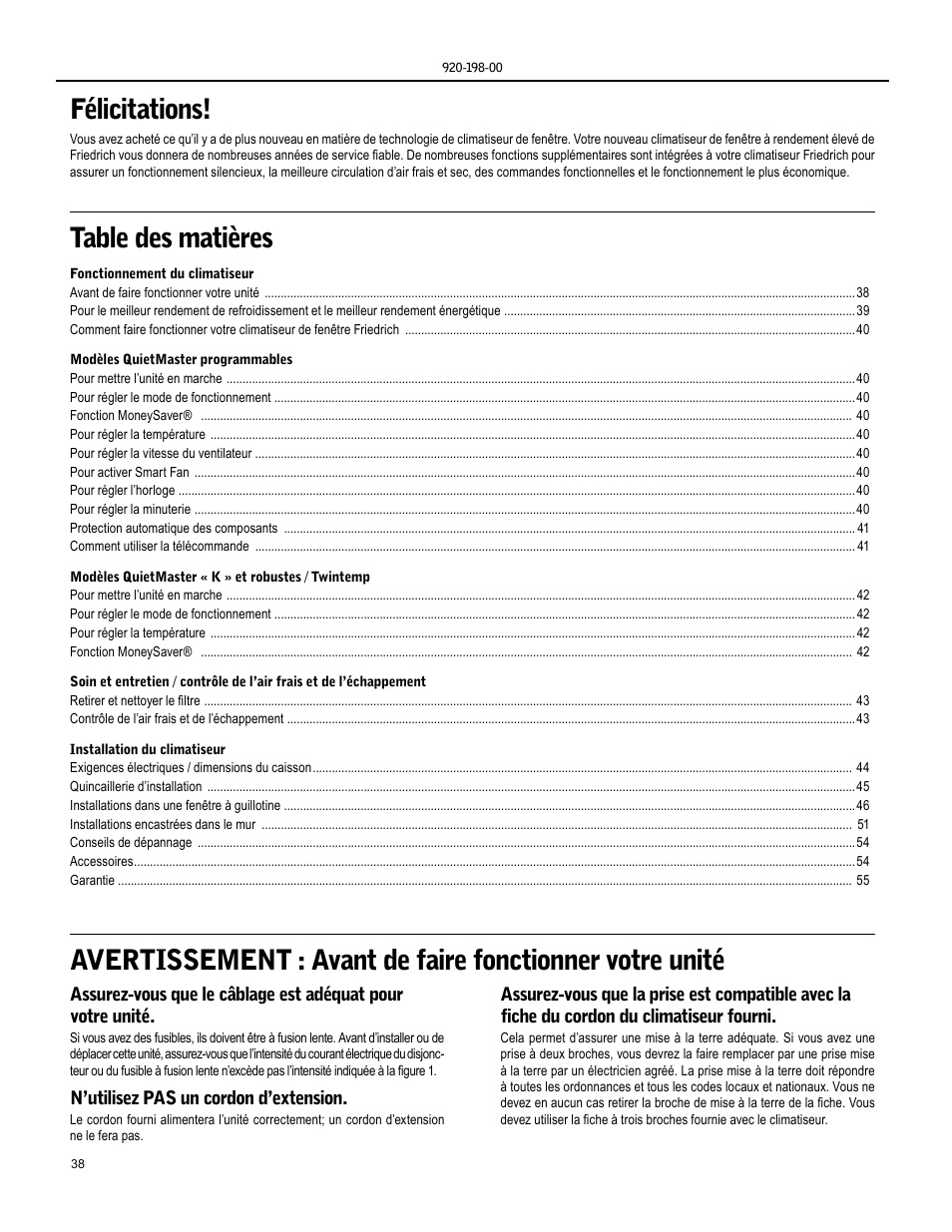 Friedrich KM24 User Manual | Page 38 / 56