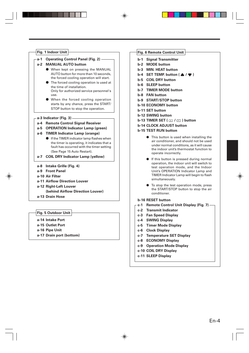 En-4 | Friedrich MW12Y3H User Manual | Page 5 / 18