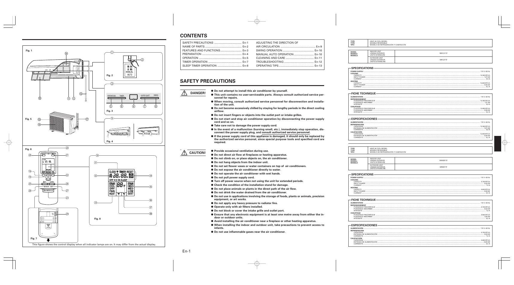 Friedrich MW09Y1F User Manual | Page 2 / 46
