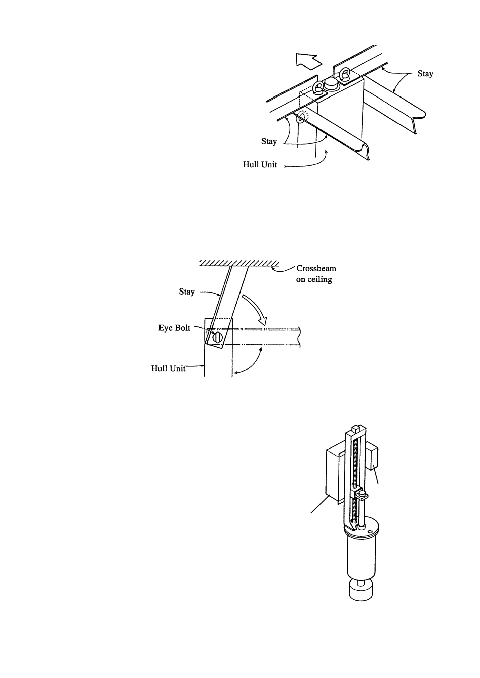 Installing stays (anti-vibration measure), Fastening receiver unit to hull unit | Furuno CSH-24F User Manual | Page 13 / 98