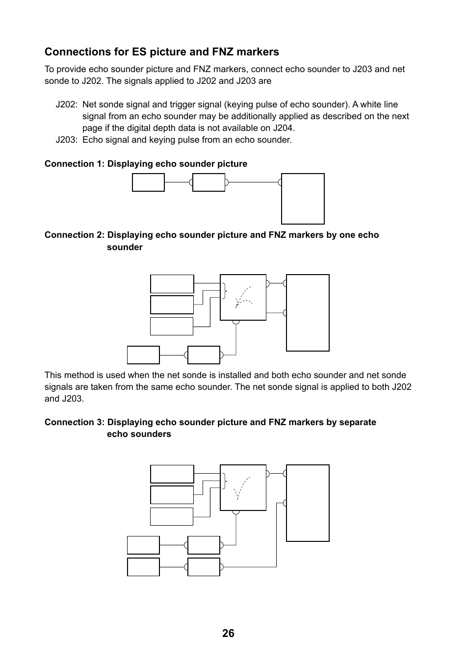 26 connections for es picture and fnz markers | Furuno CSH-24F User Manual | Page 31 / 98