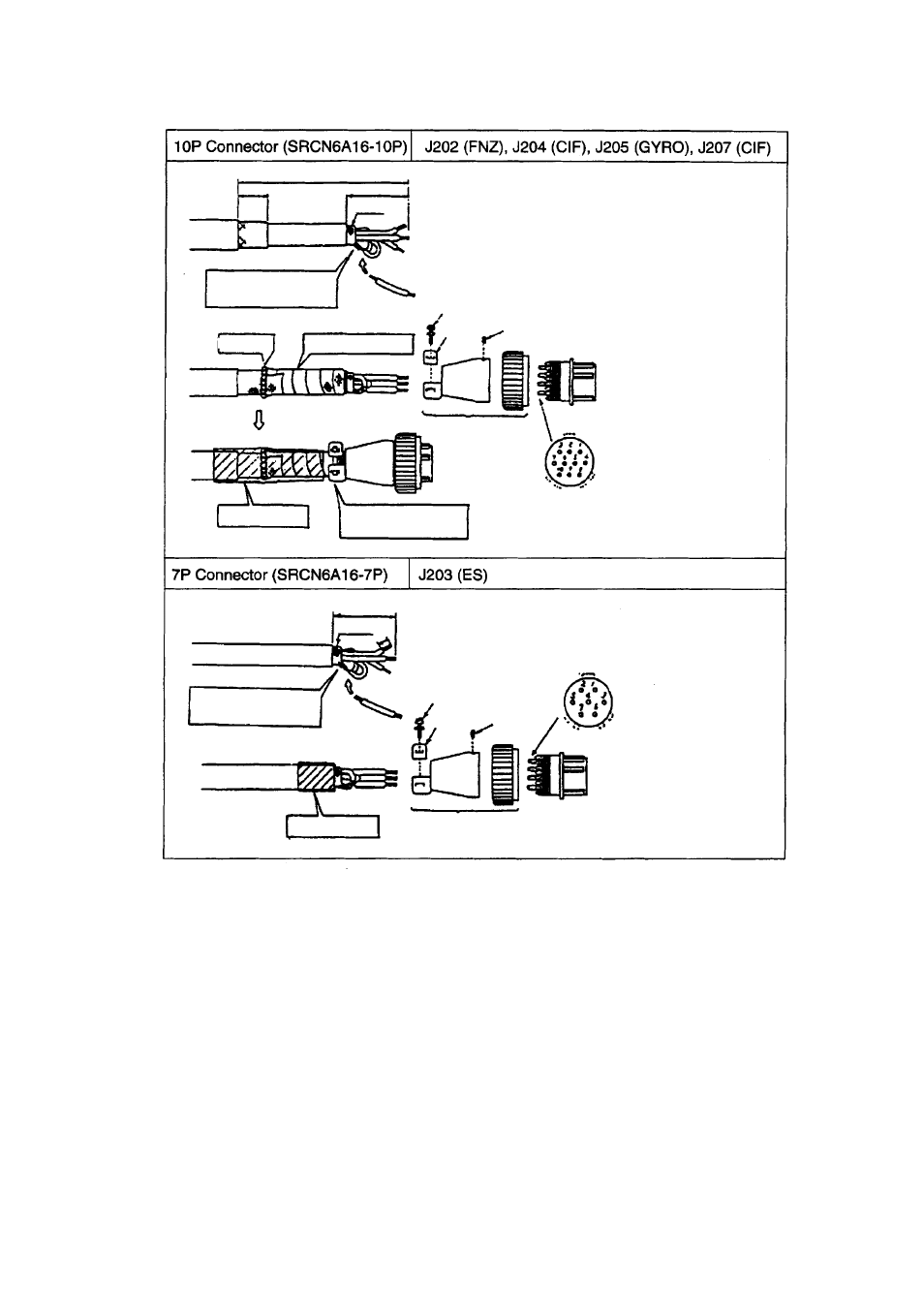 Fabrication, assembling 10p and 7p connectors | Furuno CSH-24F User Manual | Page 33 / 98