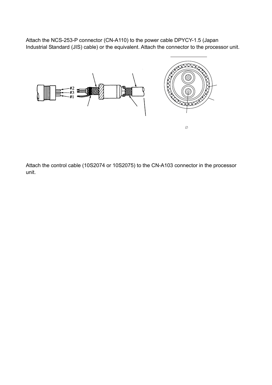 6 2.3.2 power cable, 3 control cable | Furuno FSV-30S User Manual | Page 28 / 80