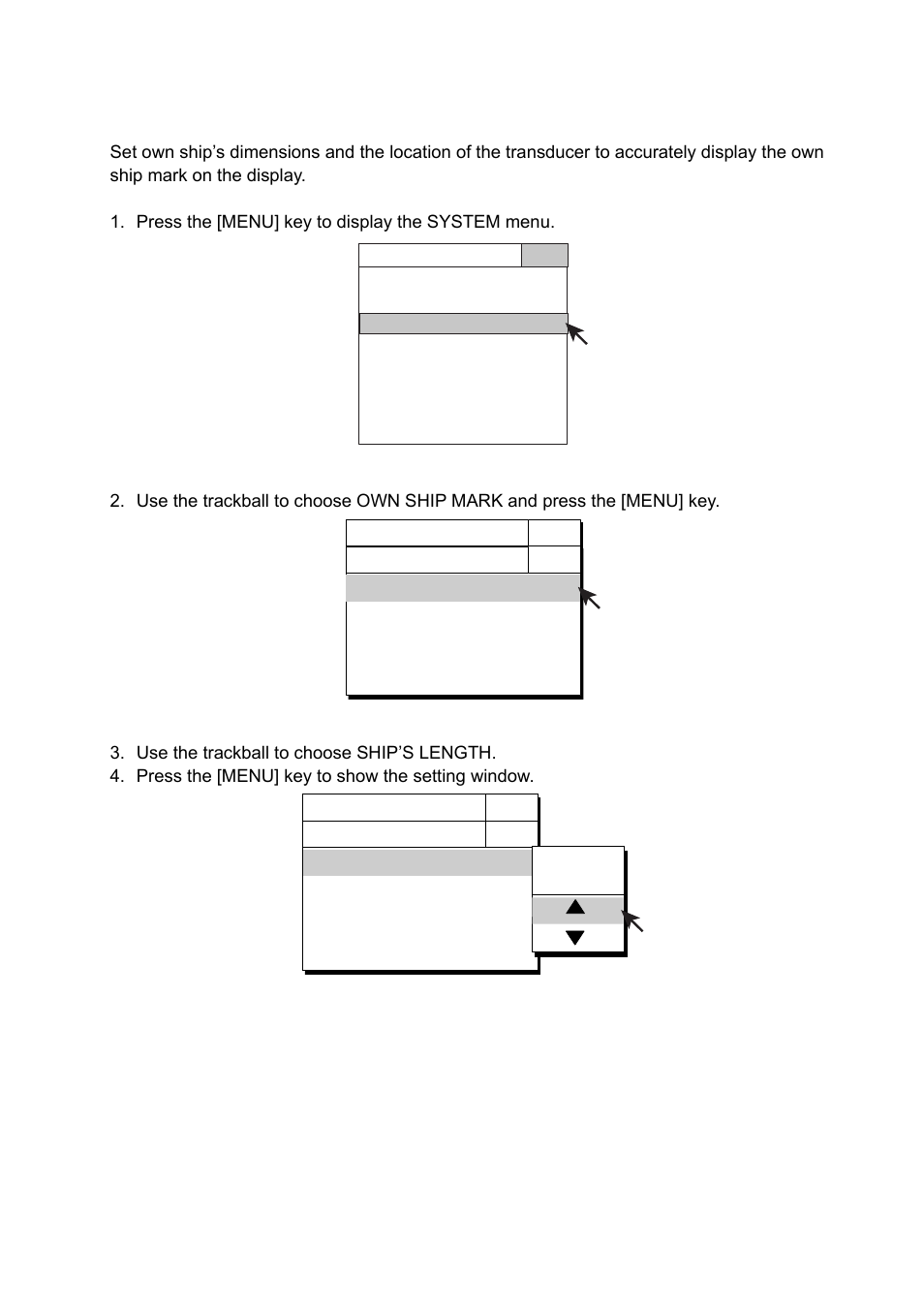 3 configuring own ship mark | Furuno FSV-30S User Manual | Page 47 / 80