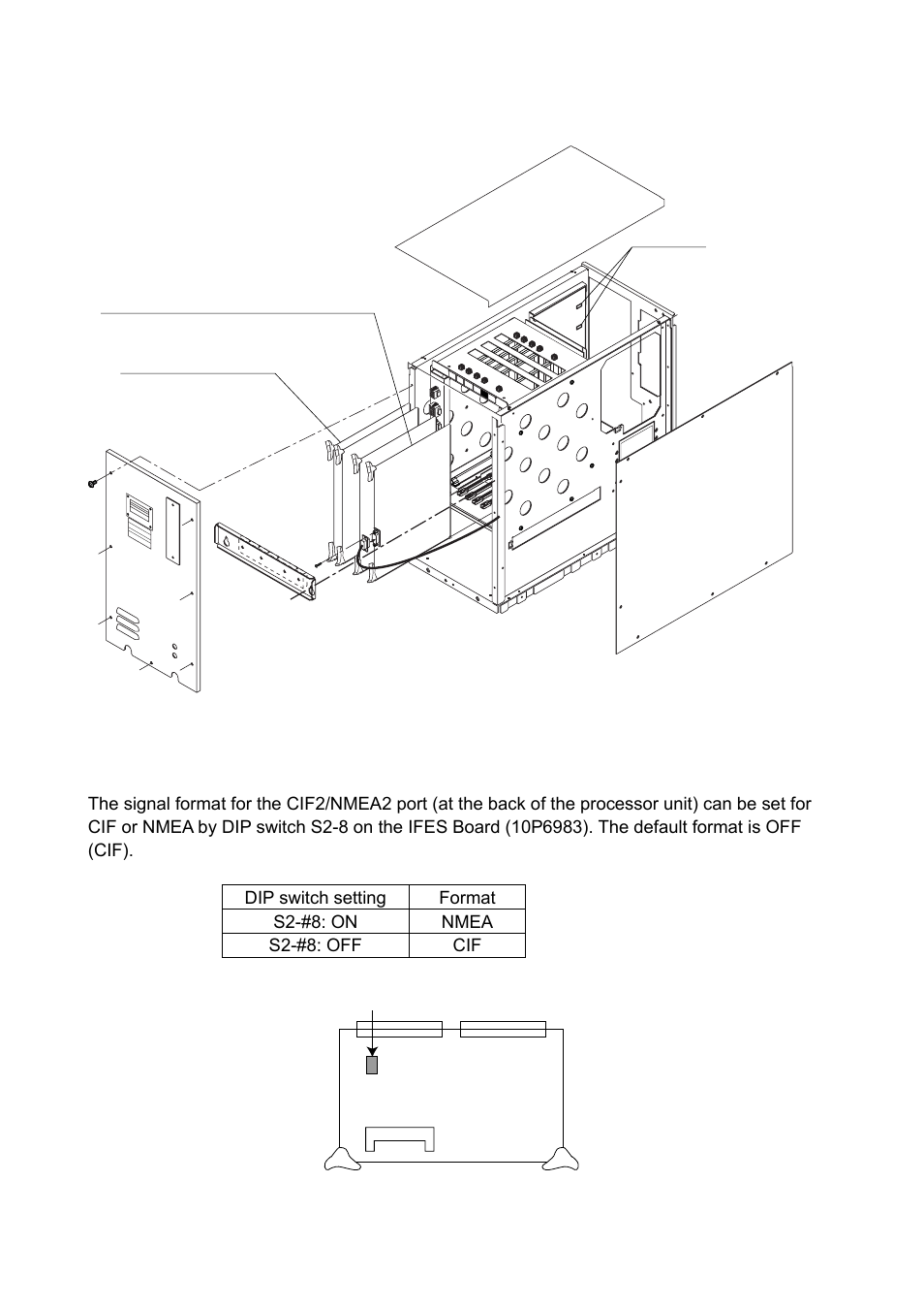 6 dip switch setting, 1 cif2/nmea2 connector interface selection | Furuno FSV-30S User Manual | Page 54 / 80