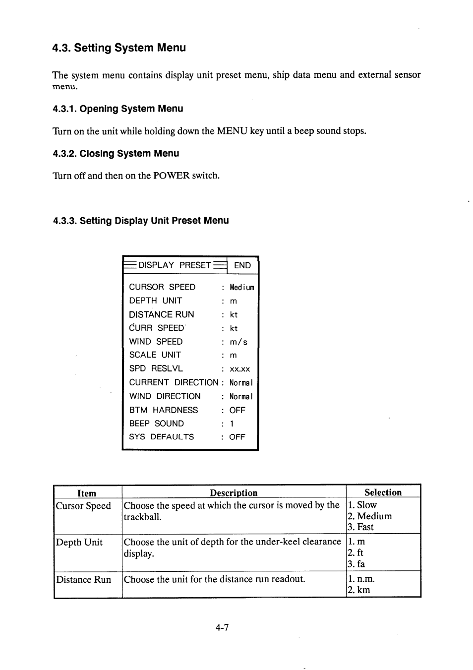 Setting system menu | Furuno DS-30 User Manual | Page 39 / 116