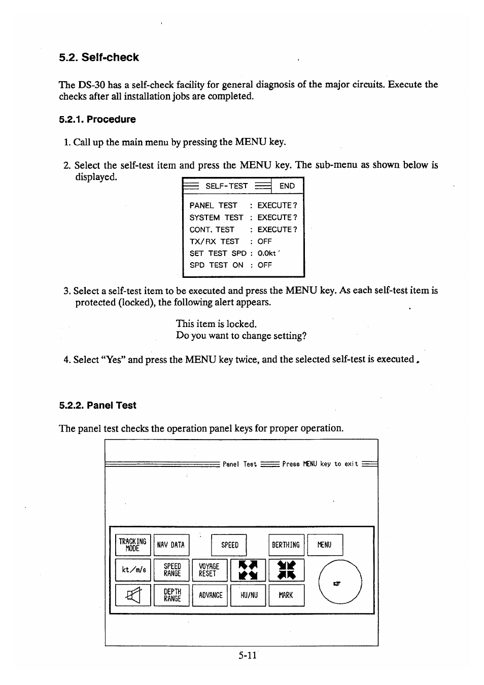 Self-check | Furuno DS-30 User Manual | Page 53 / 116
