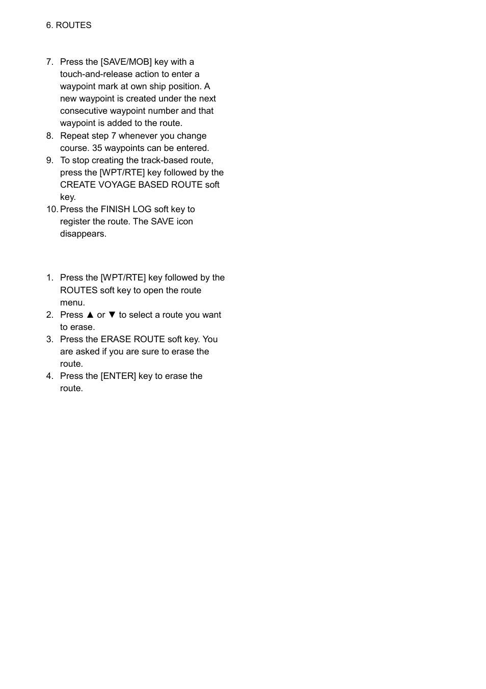 5 erasing routes | Furuno GP-1650WD User Manual | Page 44 / 96