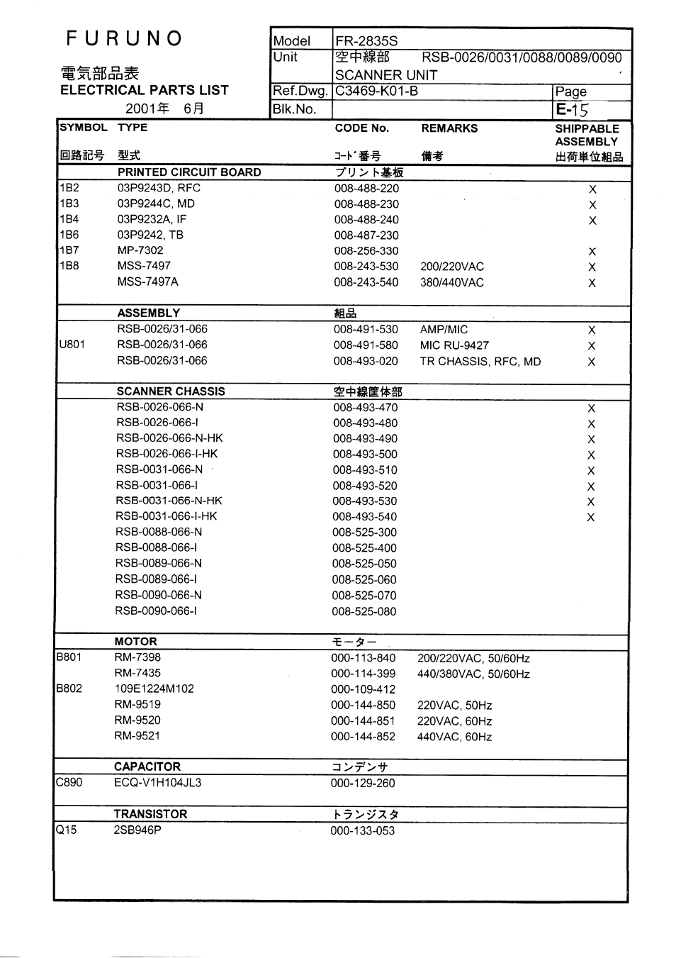 Furuno FR-2805 Series User Manual | Page 145 / 169