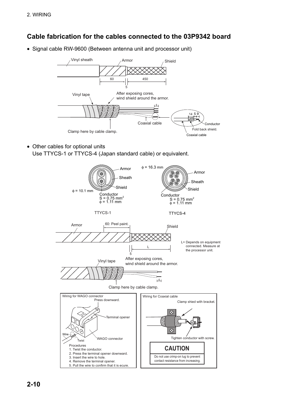 Caution | Furuno 2127 User Manual | Page 34 / 136