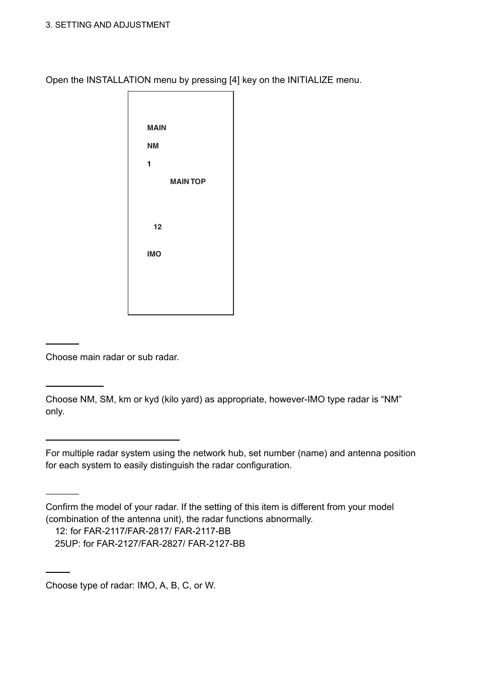 10 installation menu setting | Furuno 2127 User Manual | Page 48 / 136