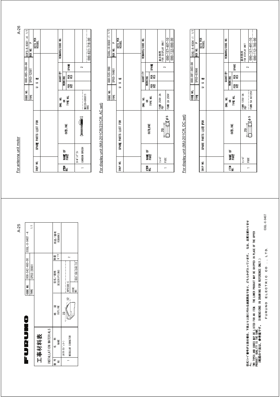 Ꮏ੐ ᧚ ᢱ, A-26, A-25 | Furuno 2127 User Manual | Page 97 / 136