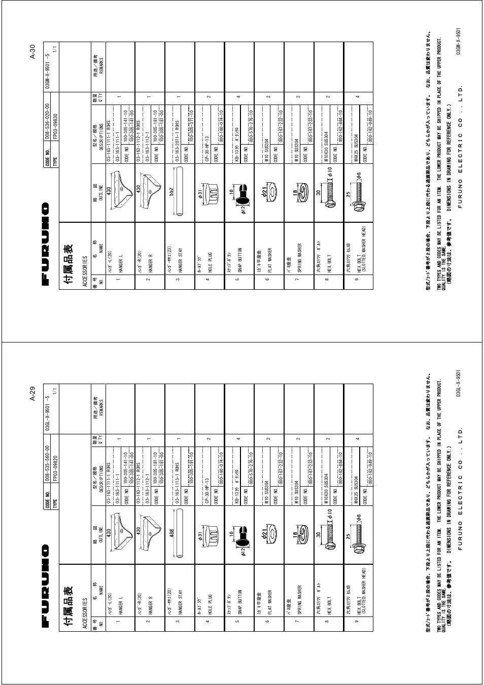 A-30, A-29 | Furuno 2127 User Manual | Page 99 / 136