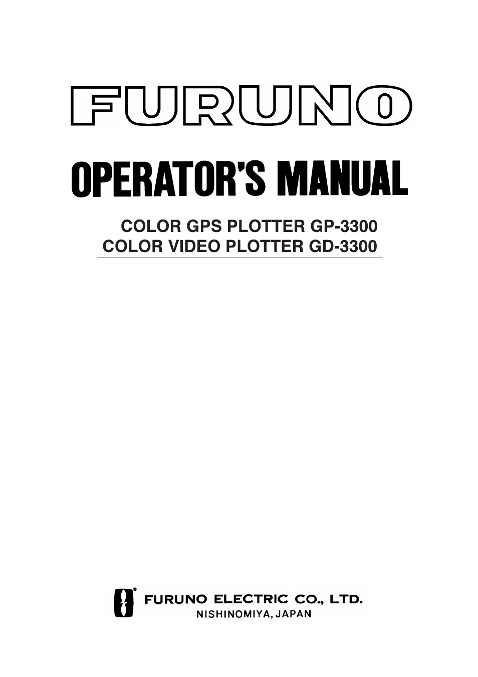 Furuno GP-3300 User Manual | 137 pages