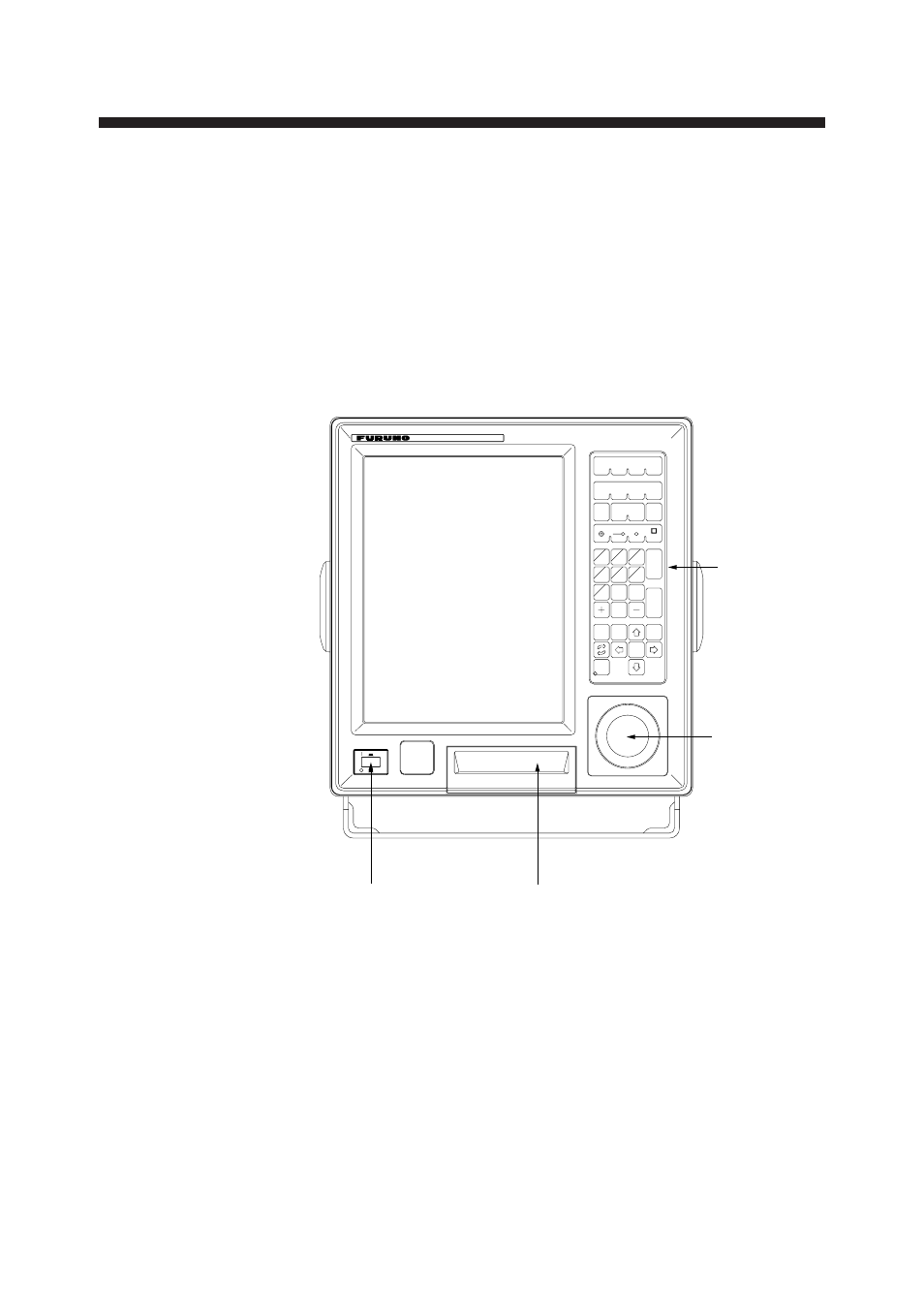 Operational overview, 1 control description, Figure 1-1 display unit | Furuno GP-3300 User Manual | Page 12 / 137