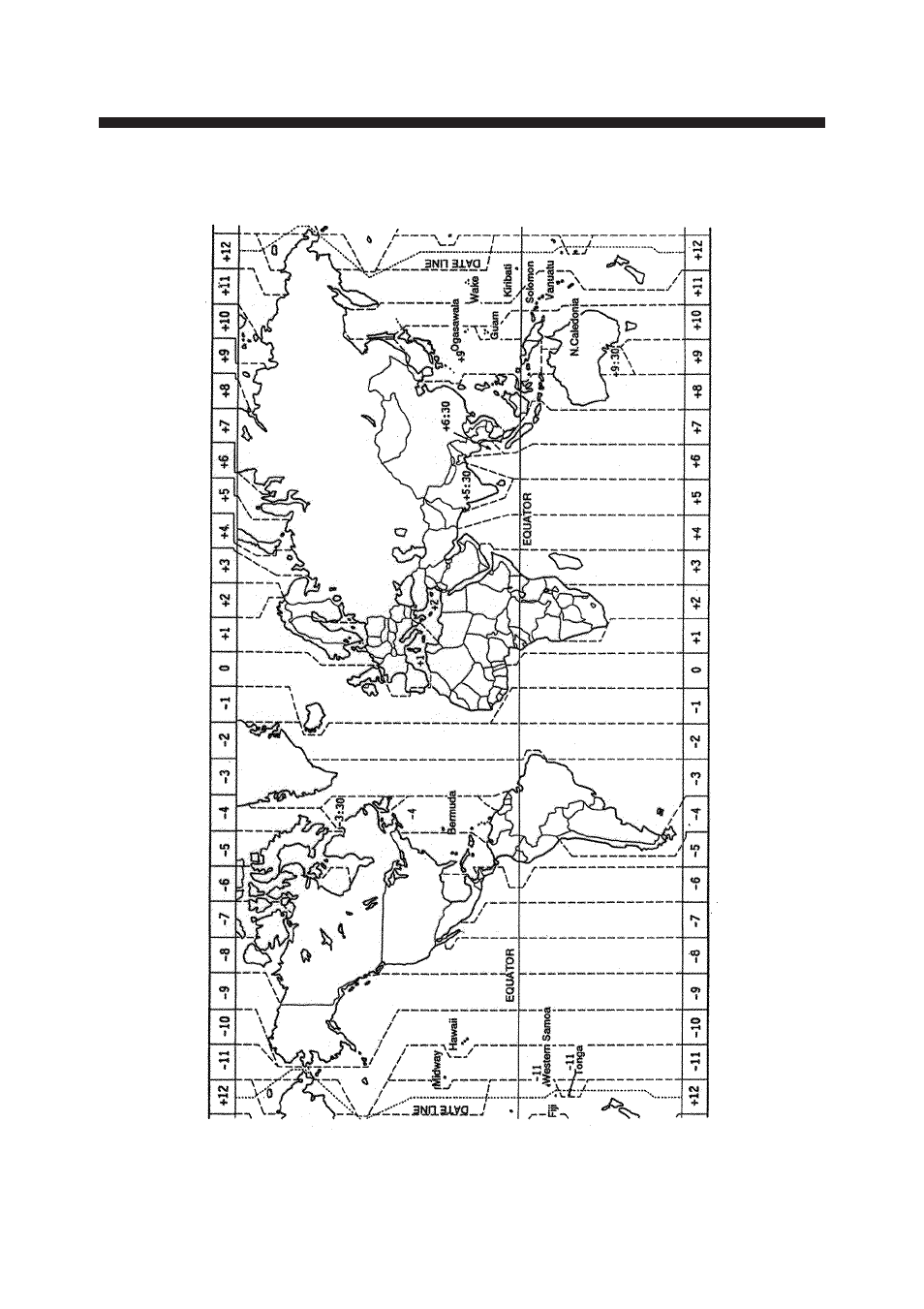 Appendix, Time differences | Furuno GP-3300 User Manual | Page 130 / 137
