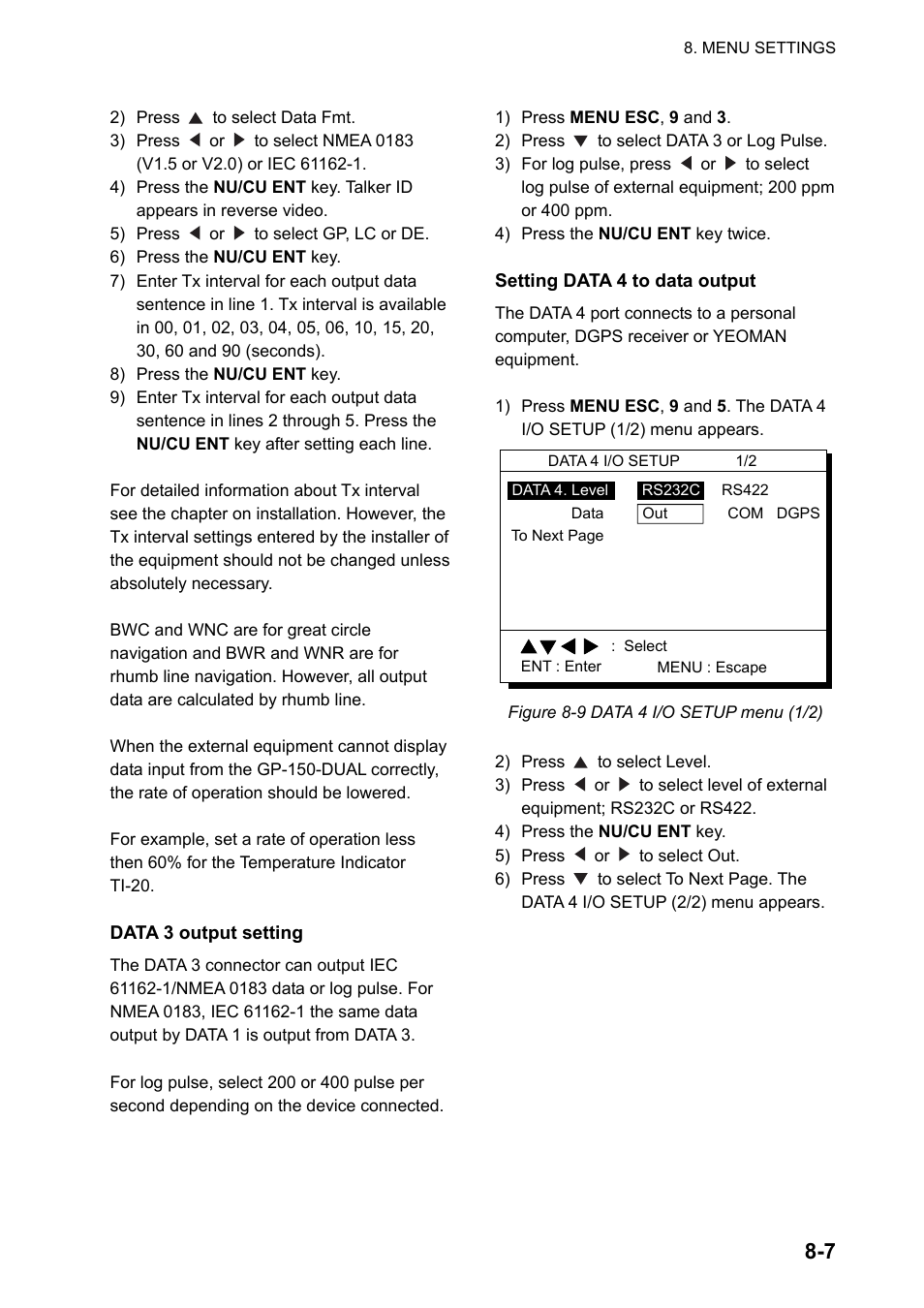 Furuno DUAL GPS GP-150-DUAL User Manual | Page 59 / 130