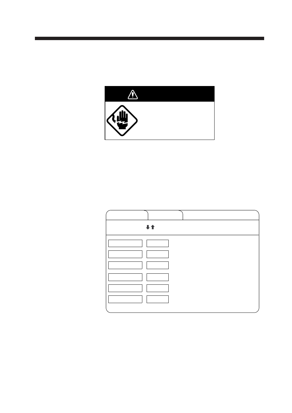 Self tests, Opening the self test menu, Warning | Furuno CSH-84 User Manual | Page 89 / 110