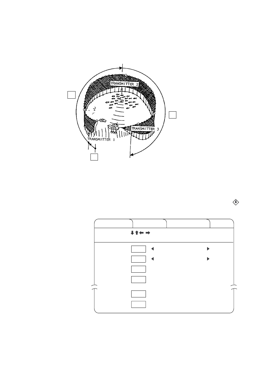 Setting distances between net sonde transmitters, The data set menu appears | Furuno CSH-84 User Manual | Page 96 / 110