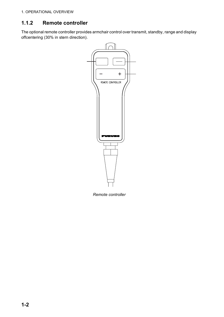 2 1.1.2 remote controller | Furuno FR-8122 EU User Manual | Page 13 / 120