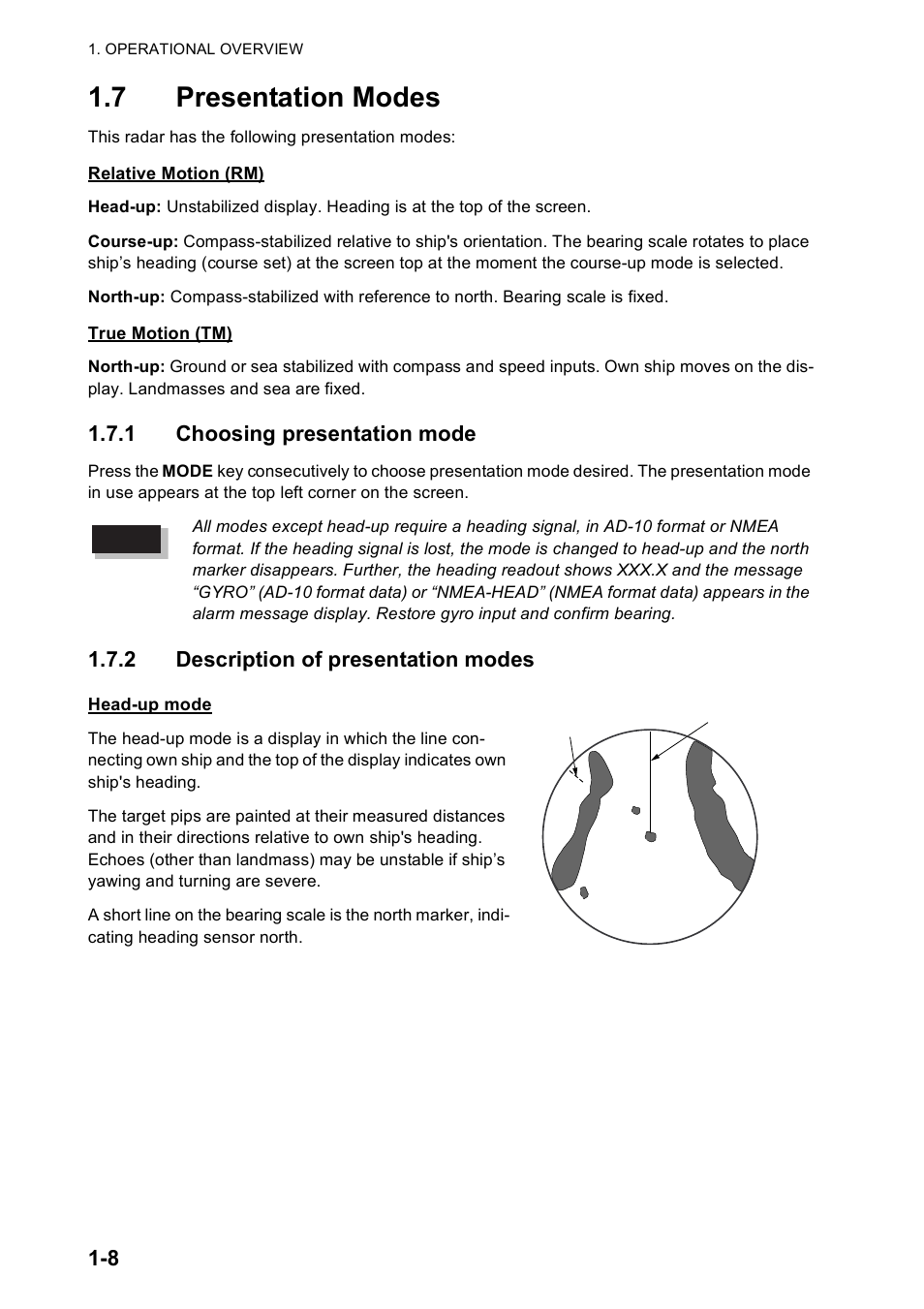 7 presentation modes | Furuno FR-8122 EU User Manual | Page 19 / 120