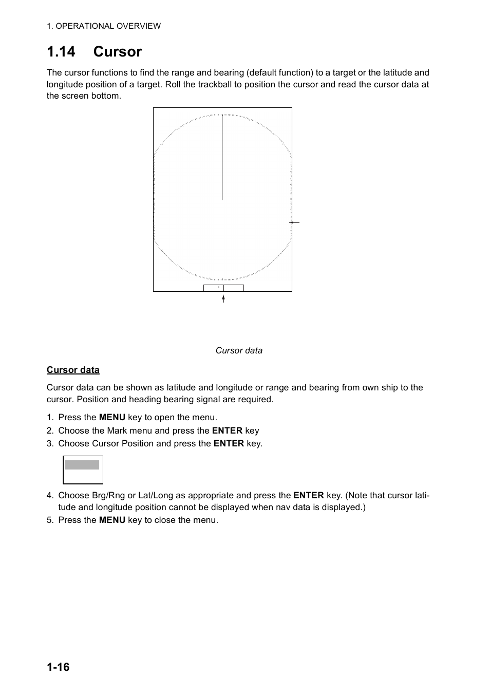 14 cursor | Furuno FR-8122 EU User Manual | Page 27 / 120