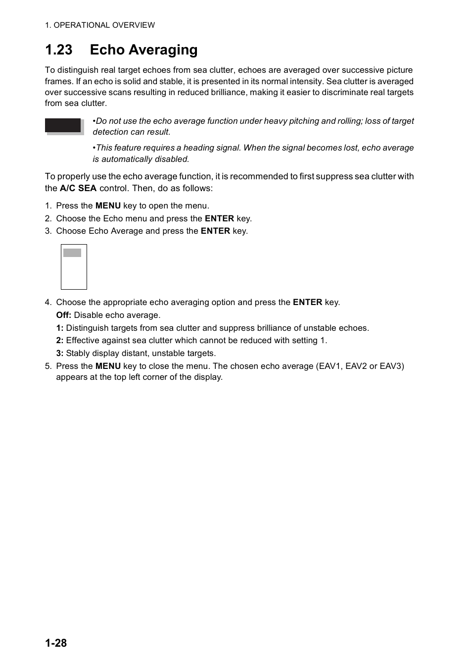 23 echo averaging | Furuno FR-8122 EU User Manual | Page 39 / 120