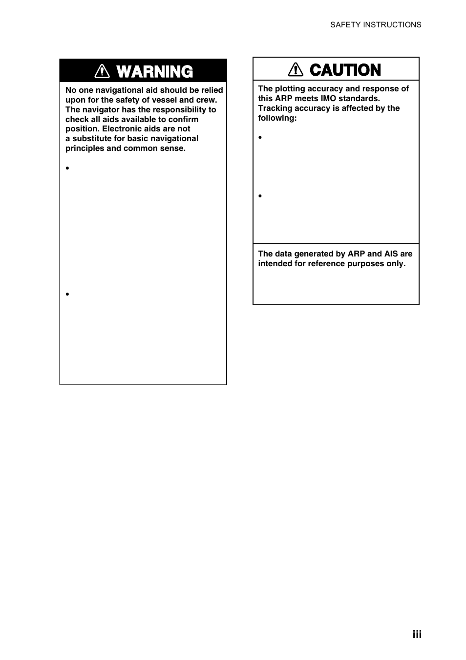 Warning, Caution | Furuno FR-8122 EU User Manual | Page 4 / 120