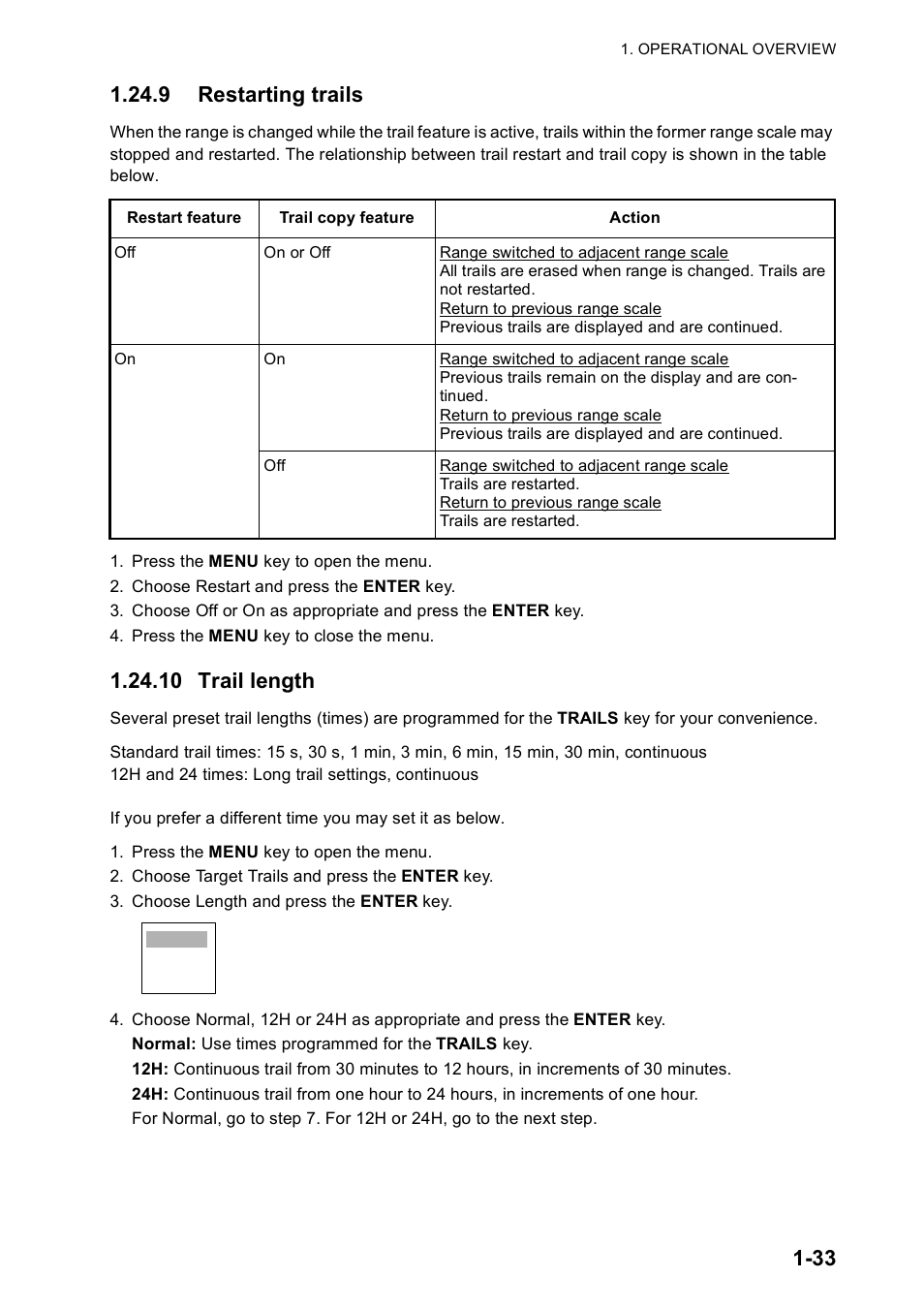 10 trail length | Furuno FR-8122 EU User Manual | Page 44 / 120