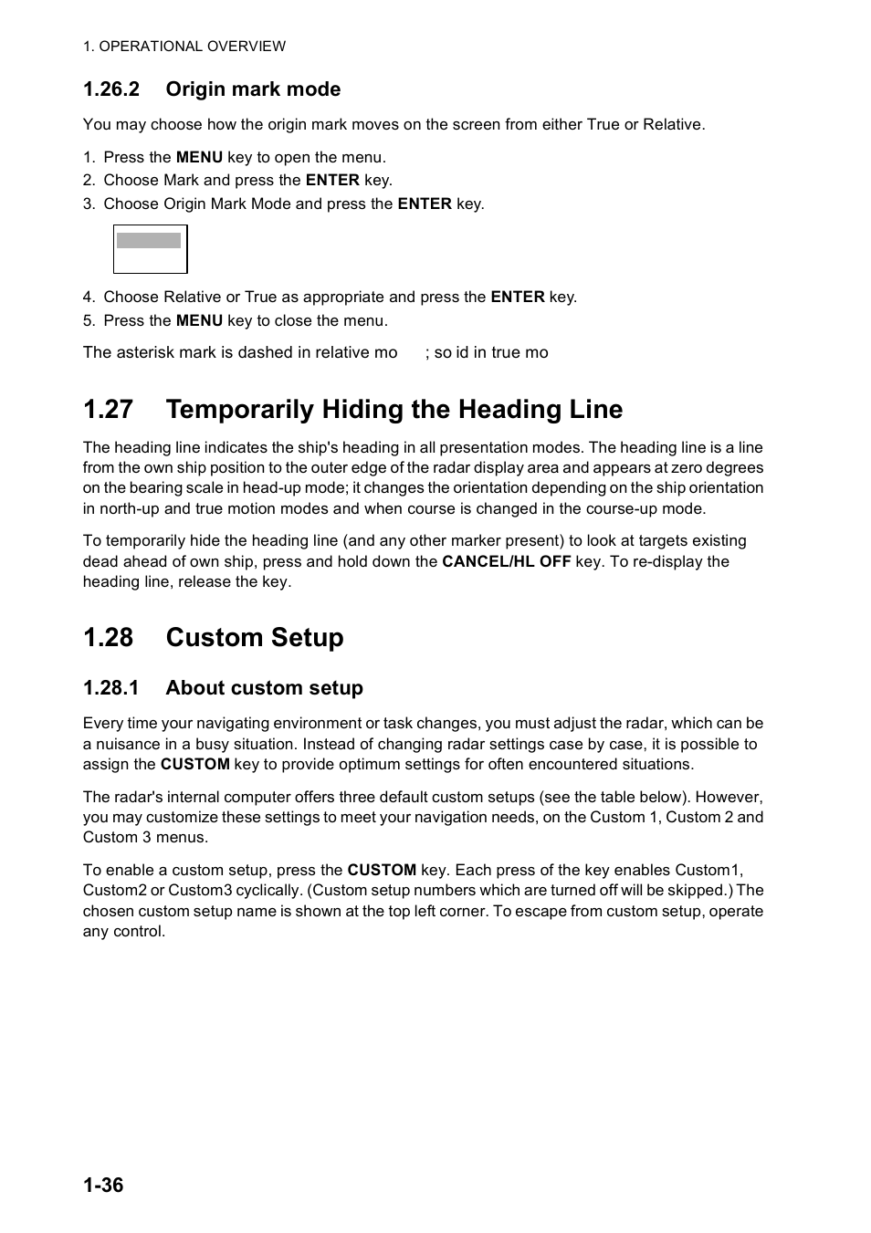 27 temporarily hiding the heading line, 28 custom setup | Furuno FR-8122 EU User Manual | Page 47 / 120