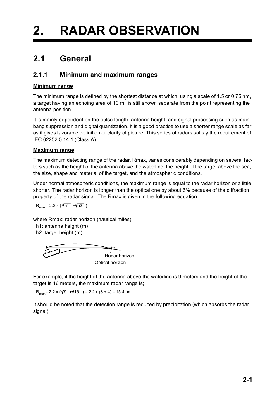 Radar observation, 1 general | Furuno FR-8122 EU User Manual | Page 68 / 120