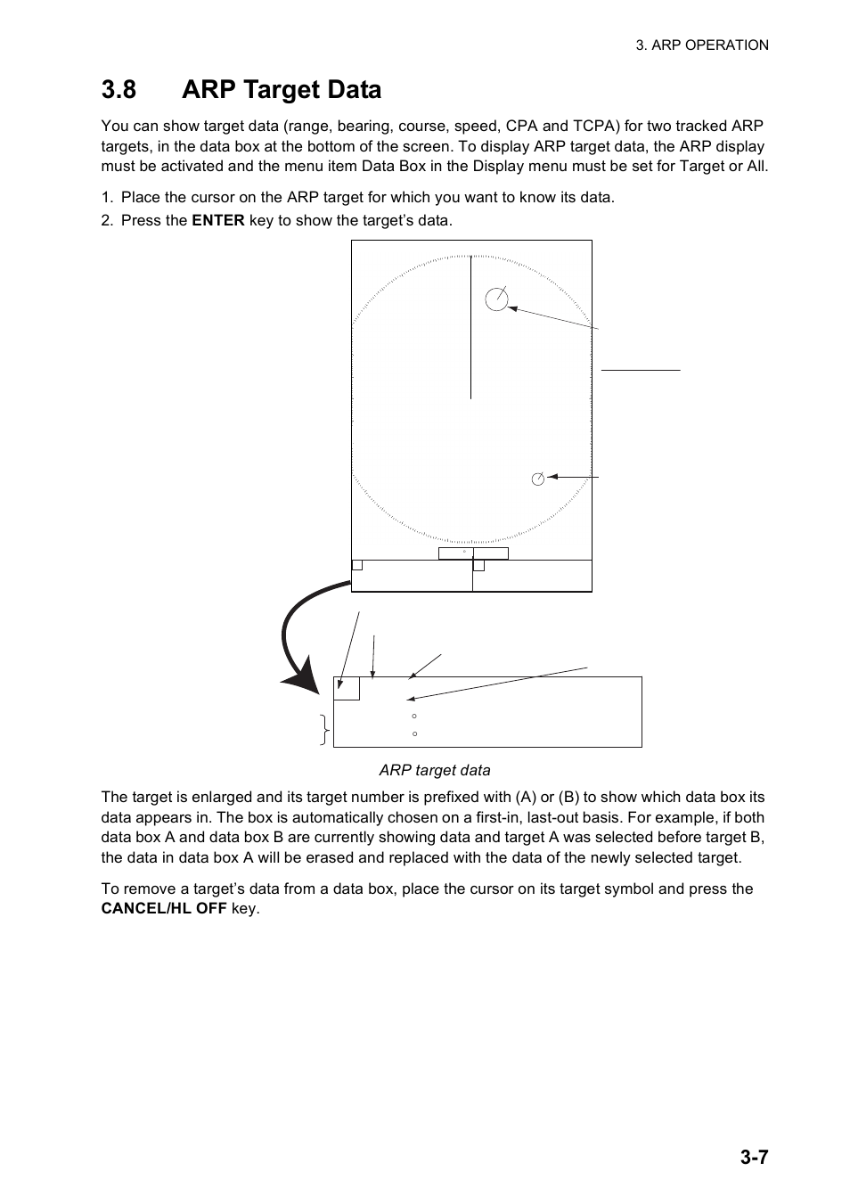 8 arp target data | Furuno FR-8122 EU User Manual | Page 80 / 120