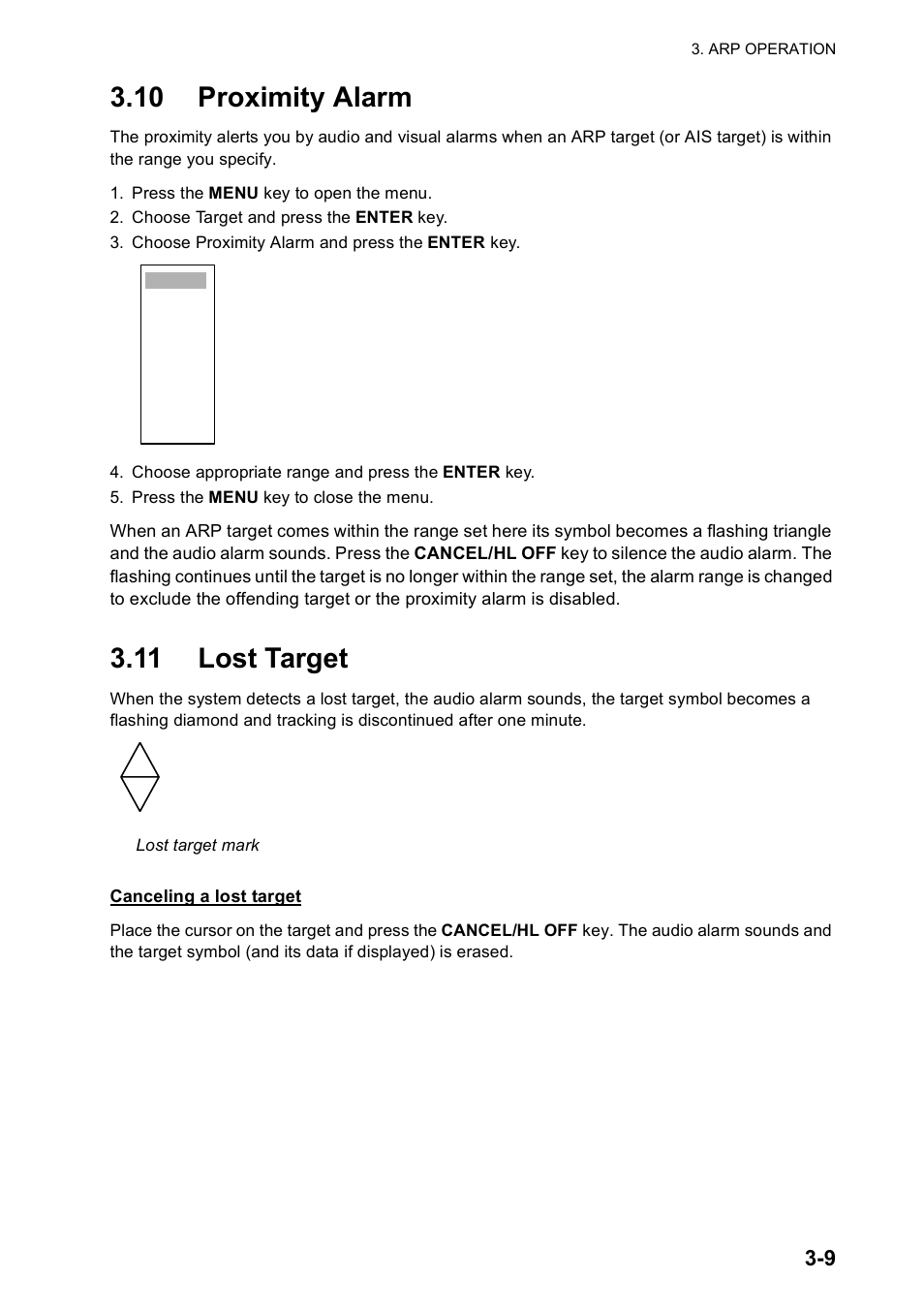 10 proximity alarm, 11 lost target | Furuno FR-8122 EU User Manual | Page 82 / 120