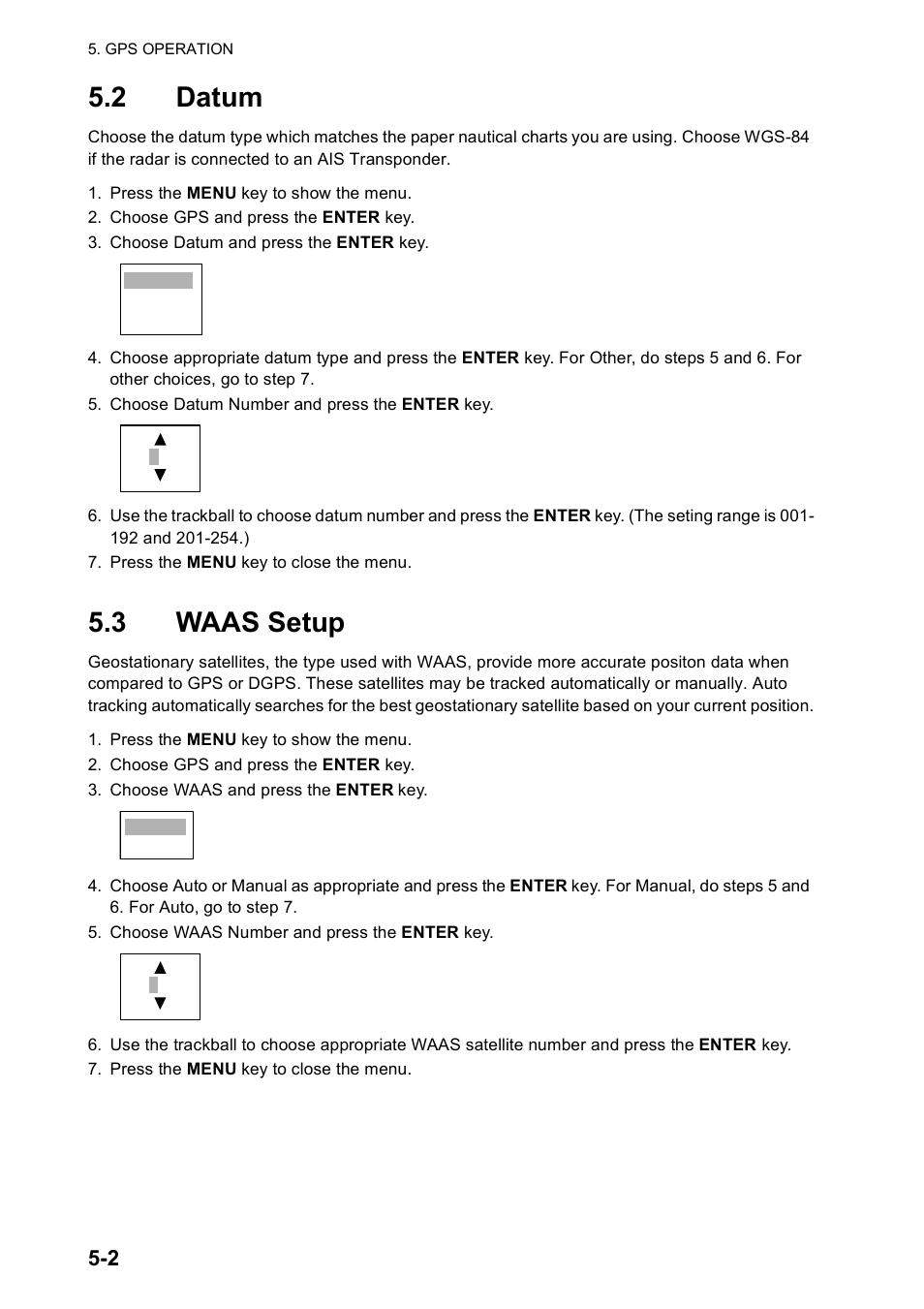 2 datum, 3 waas setup | Furuno FR-8122 EU User Manual | Page 95 / 120