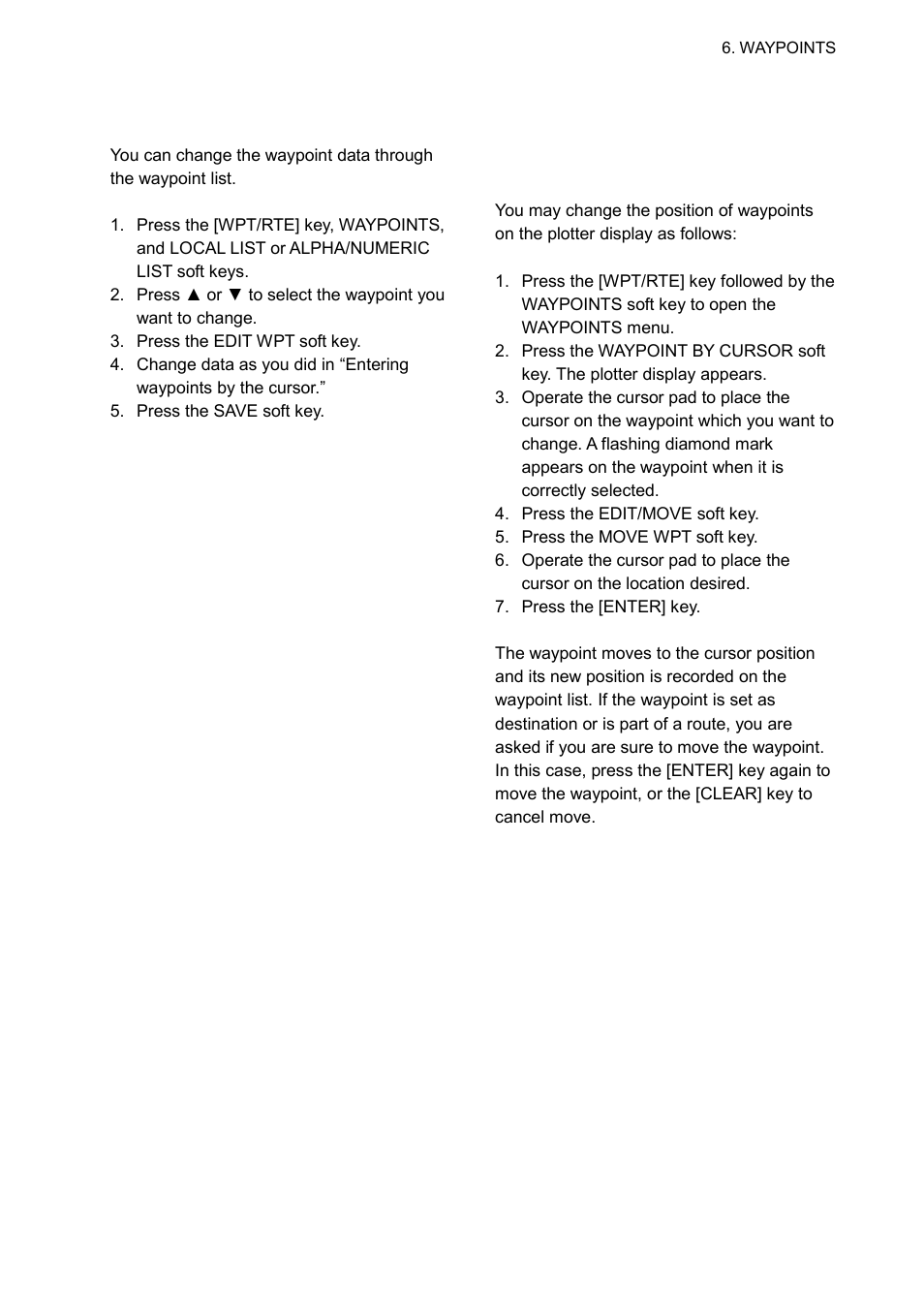 3 changing waypoint data | Furuno GP-1650WDF User Manual | Page 49 / 113