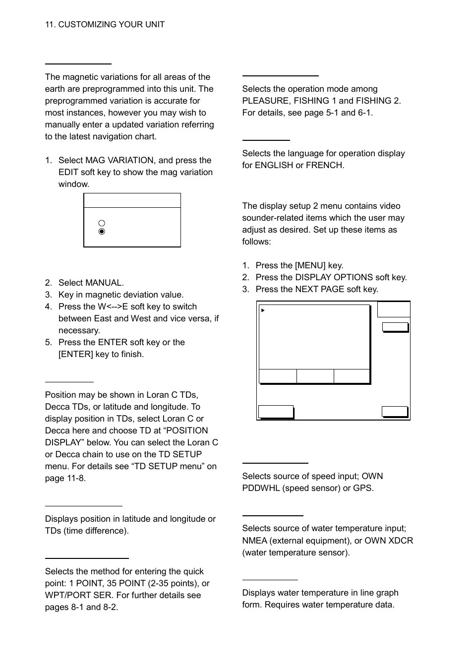 Display setup 2 menu description | Furuno GP-1650WDF User Manual | Page 74 / 113