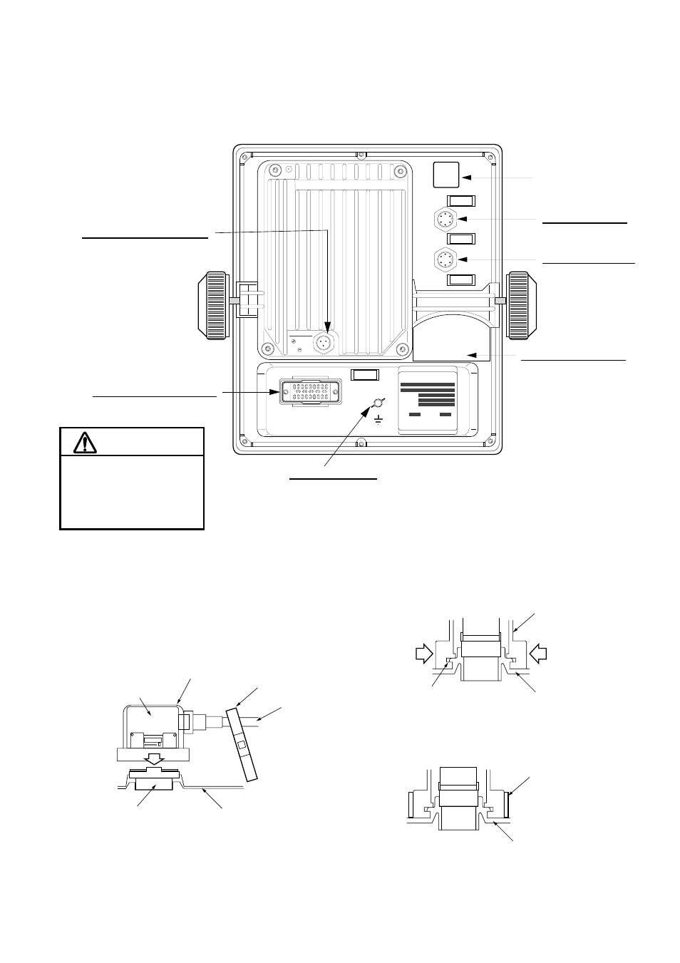 Caution, Figure 5-12 display unit, rear view, Connections | Put the boot-band as shown below, and tighten it | Furuno 841 MARK-2 User Manual | Page 45 / 58