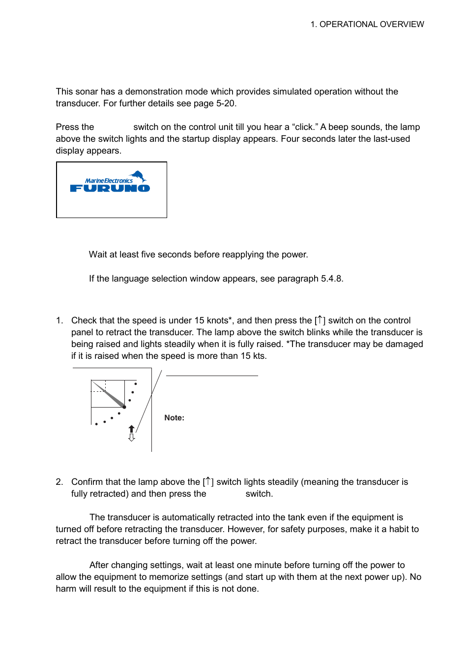 3 turning the power on/off, 1 power on, 2 power off | Furuno CH-300 User Manual | Page 13 / 124